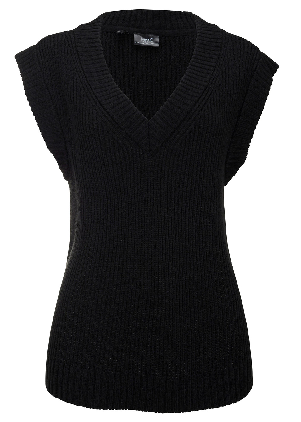 Пуловер без ръкави-Черно-bpc bonprix collection