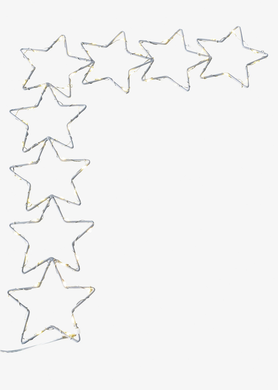 Διακοσμητικό πόρτας LED με αστέρια-Ασημί-bpc living