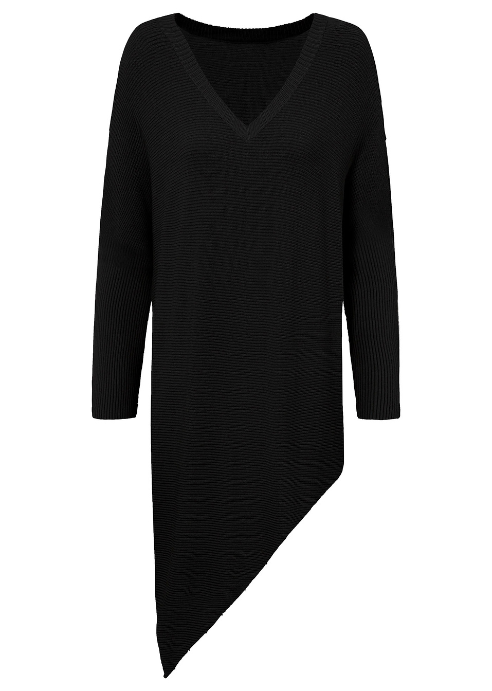 Μακρύ πουλόβερ-Μαύρο μελανζέ-BODYFLIRT