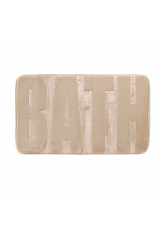 Πατάκι μπάνιου BATH ανάγλυφο πολυέστερ μπεζ 45x75 εκ. 5907030-