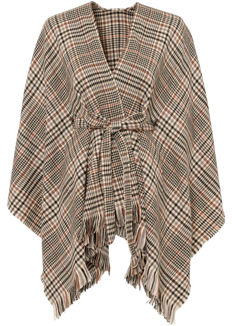 Πόντσο-Μπεζ/Μαύρο καρό-bpc bonprix collection