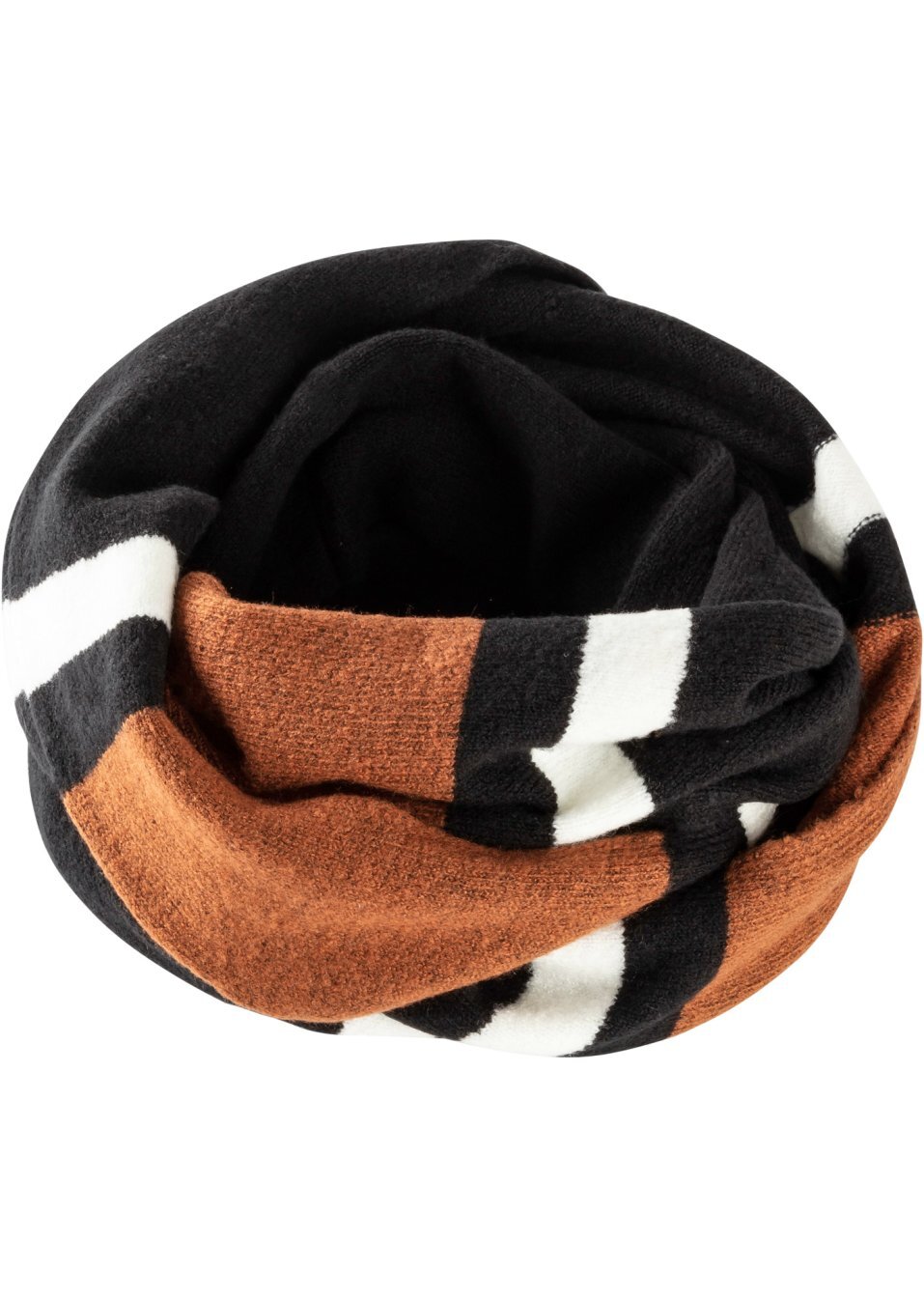 Λαιμός-Μαύρο/Καφέ κοκκινωπό/Λευκό με φάσες-bpc bonprix collection