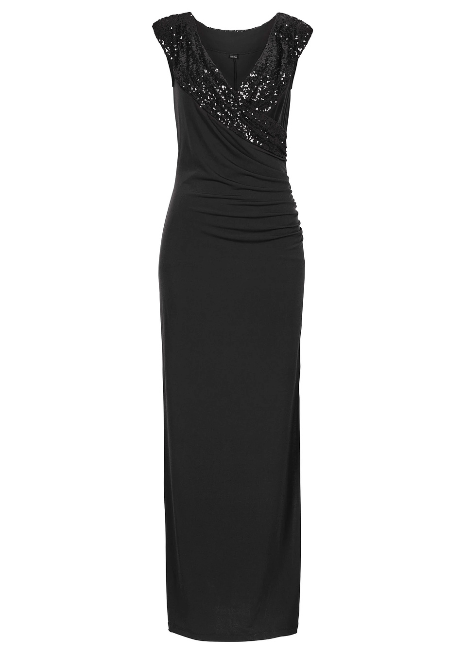 Μακρύ φόρεμα-Μαύρο-BODYFLIRT boutique