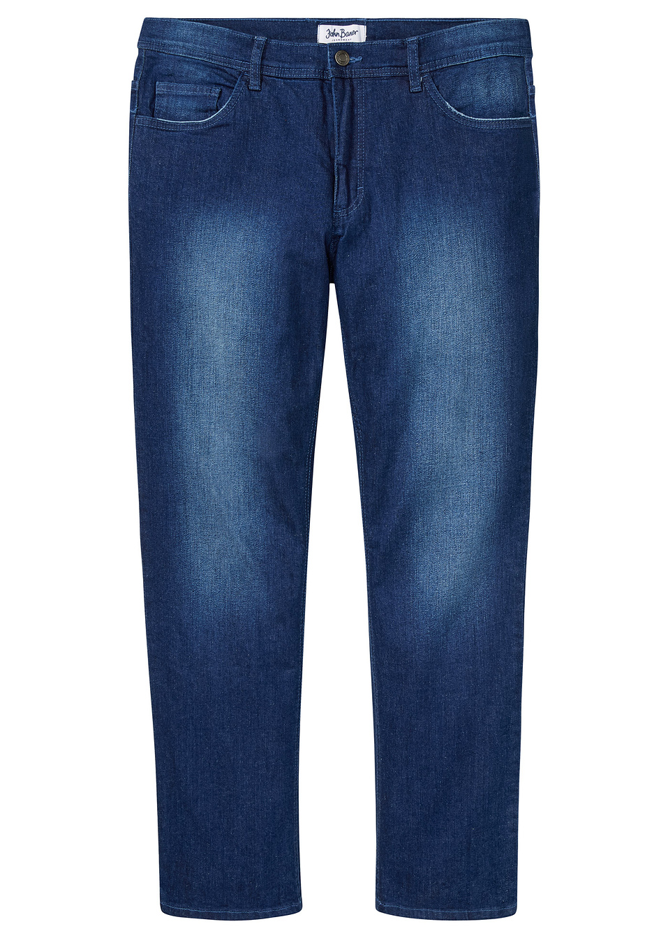 Ελαστικό τζιν σε γραμμή comfort regular fit-Μπλε denim-John Baner JEANSWEAR