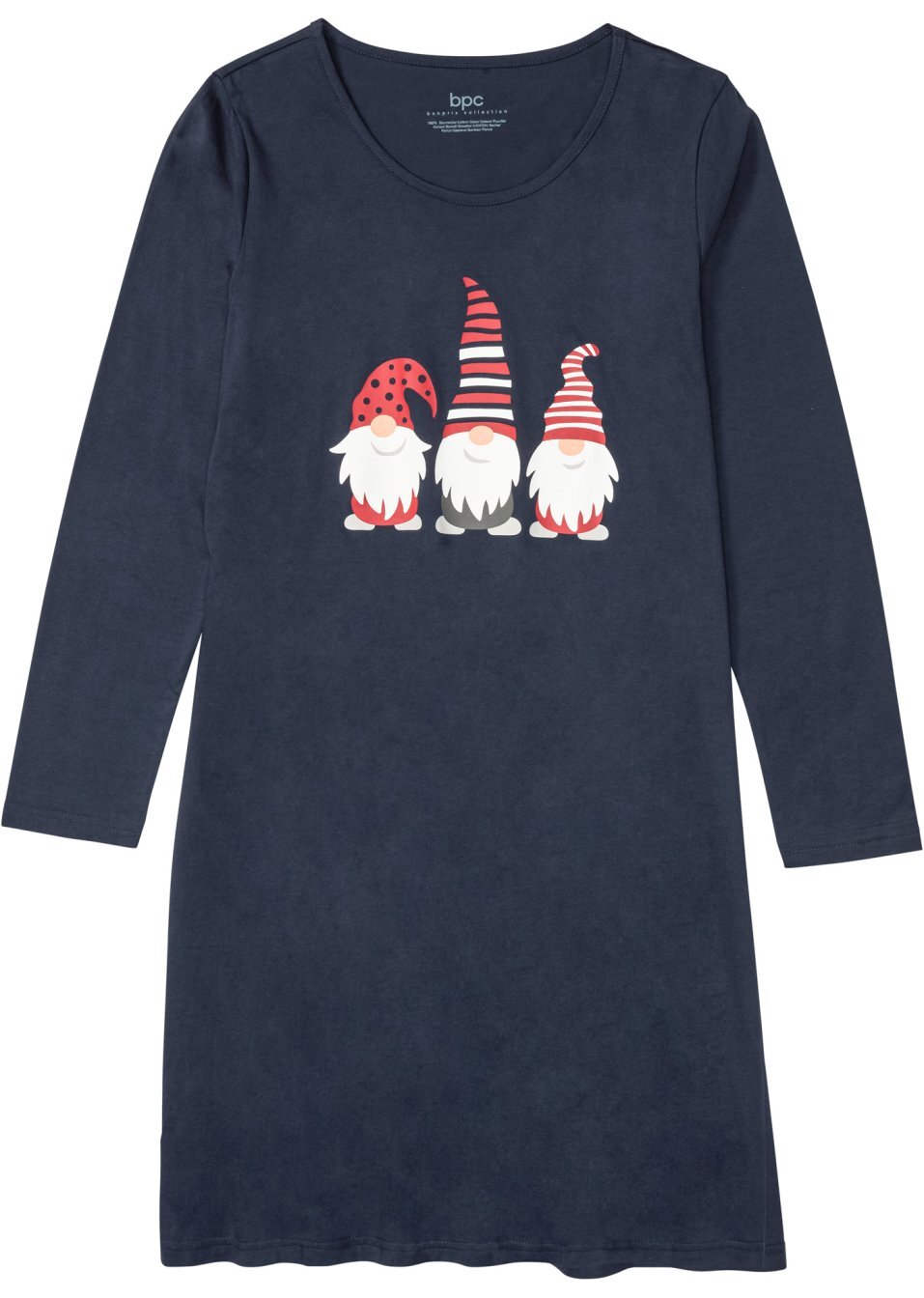 Νυχτικό-Μπλε σκούρο με στάμπα-bpc bonprix collection