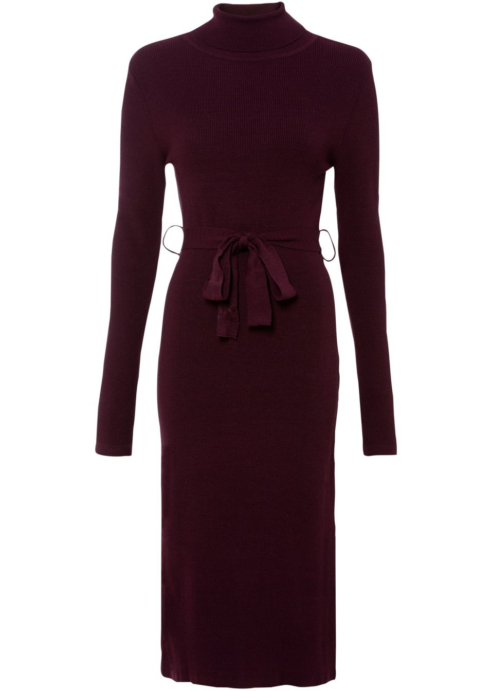 Πλεκτό φόρεμα-Μπορντό-BODYFLIRT