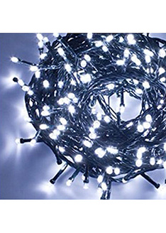 Φωτεινή αλυσίδα με 100 LED λευκό φως 4,5 μ. + 4 μ. καλώδιο-Euronova