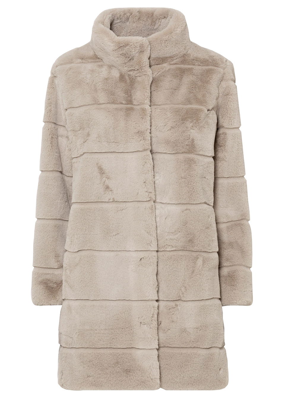 Παλτό από συνθετική γούνα-Γκρι-BODYFLIRT