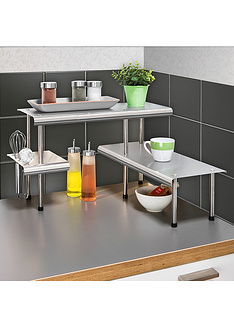 Γωνιακή ραφιέρα κουζίνας με 3 ράφια ανοξείδωτο ατσάλι 50x50x31 εκ. 2035030500-Wenko