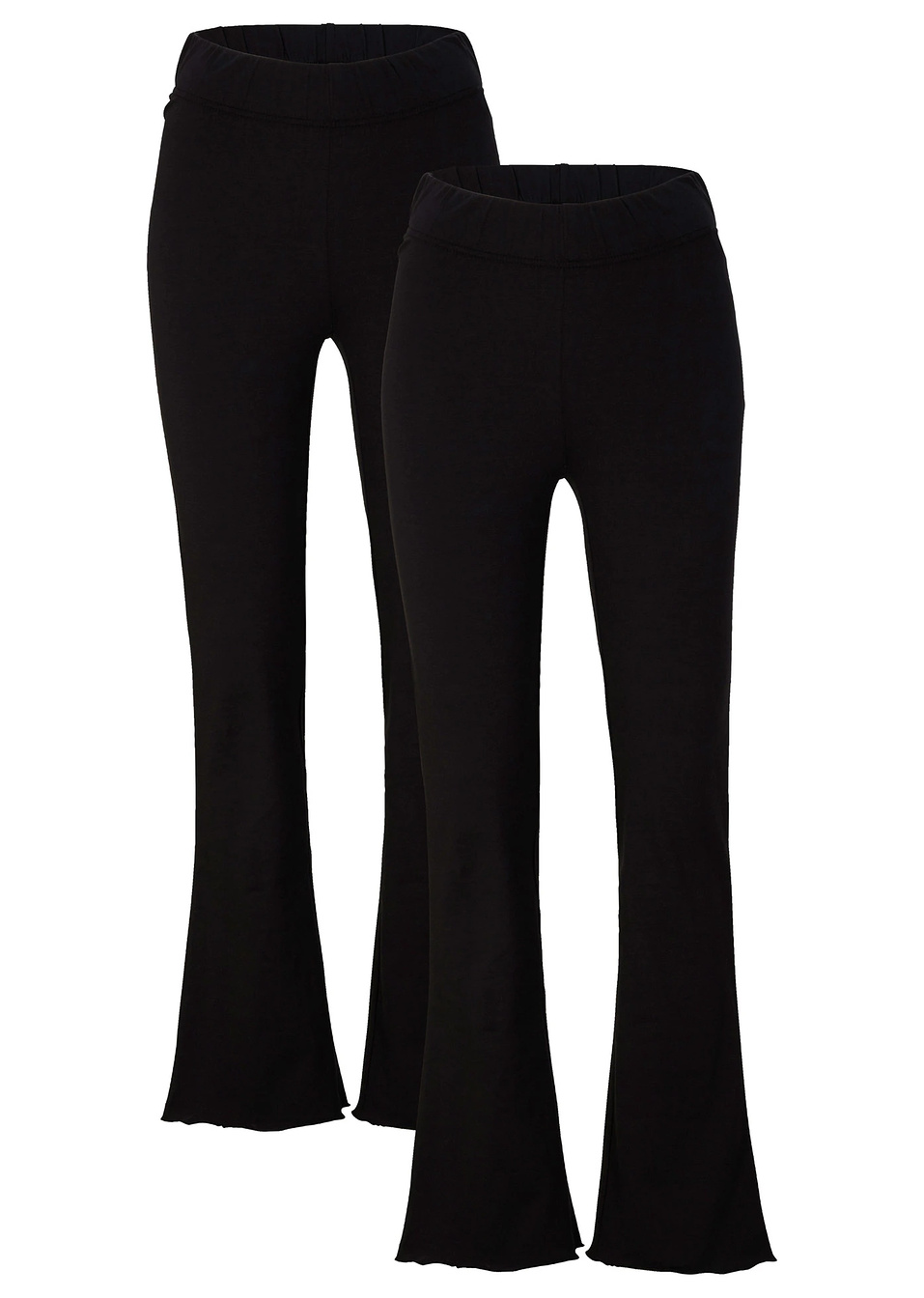 Εβαζέ κολάν με άνετο ζωνάκι (συσκευασία των 2)-Μαύρο-bpc bonprix collection