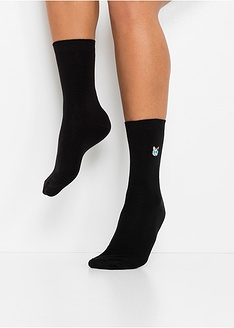 Κάλτσες με κέντημα (συσκευασία 5 ζευγαριών)-bpc bonprix collection