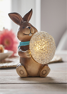 Διακοσμητικό αγαλματίδιο LED κουνέλι με αυγό-bpc living