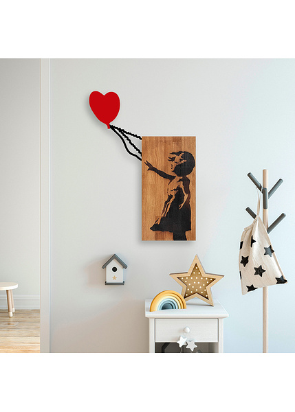 Διακοσμητικό τοίχου ξύλο / μέταλλο Banksy - 15 83x60 εκ. 891TNL3148-