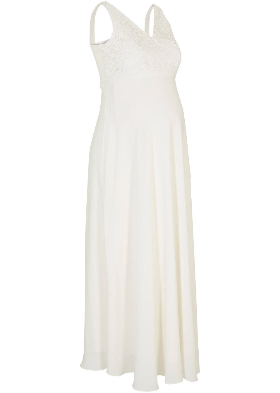 Νυφικό εγκυμοσύνης με δαντέλα-Λευκό κρεμ-bpc bonprix collection