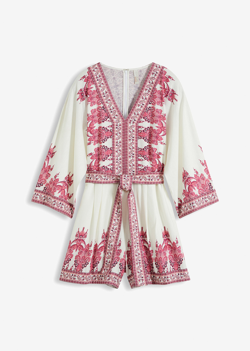 Гащеризон със съдържание на лен-Бежово/Фуксия-BODYFLIRT boutique