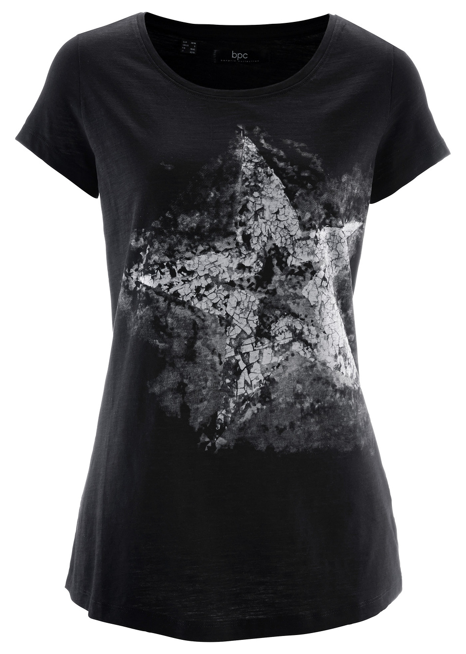 T-shirt από φλάμα-Μαύρο με στάμπα-bpc bonprix collection