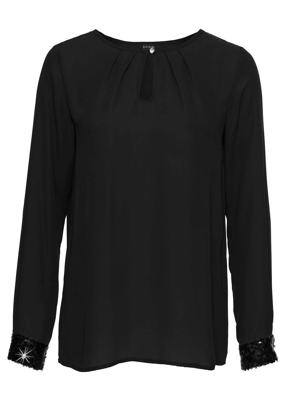 Μπλούζα με cut-out-Μαύρο-BODYFLIRT