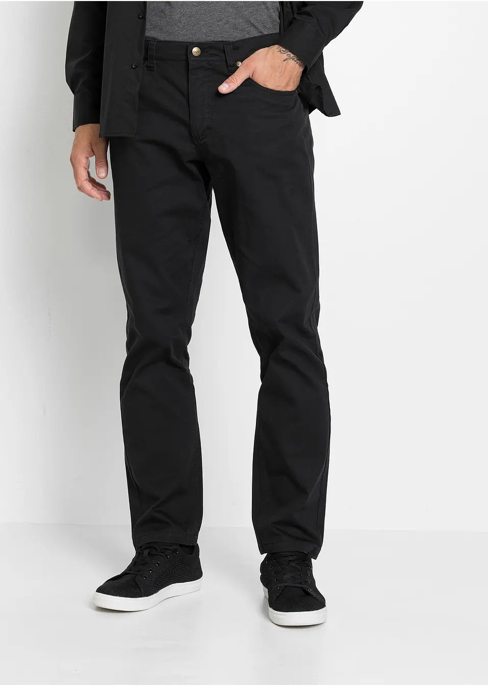 Παντελόνι regular fit από twill από καθαρό βαμβάκι, straight-bpc bonprix collection
