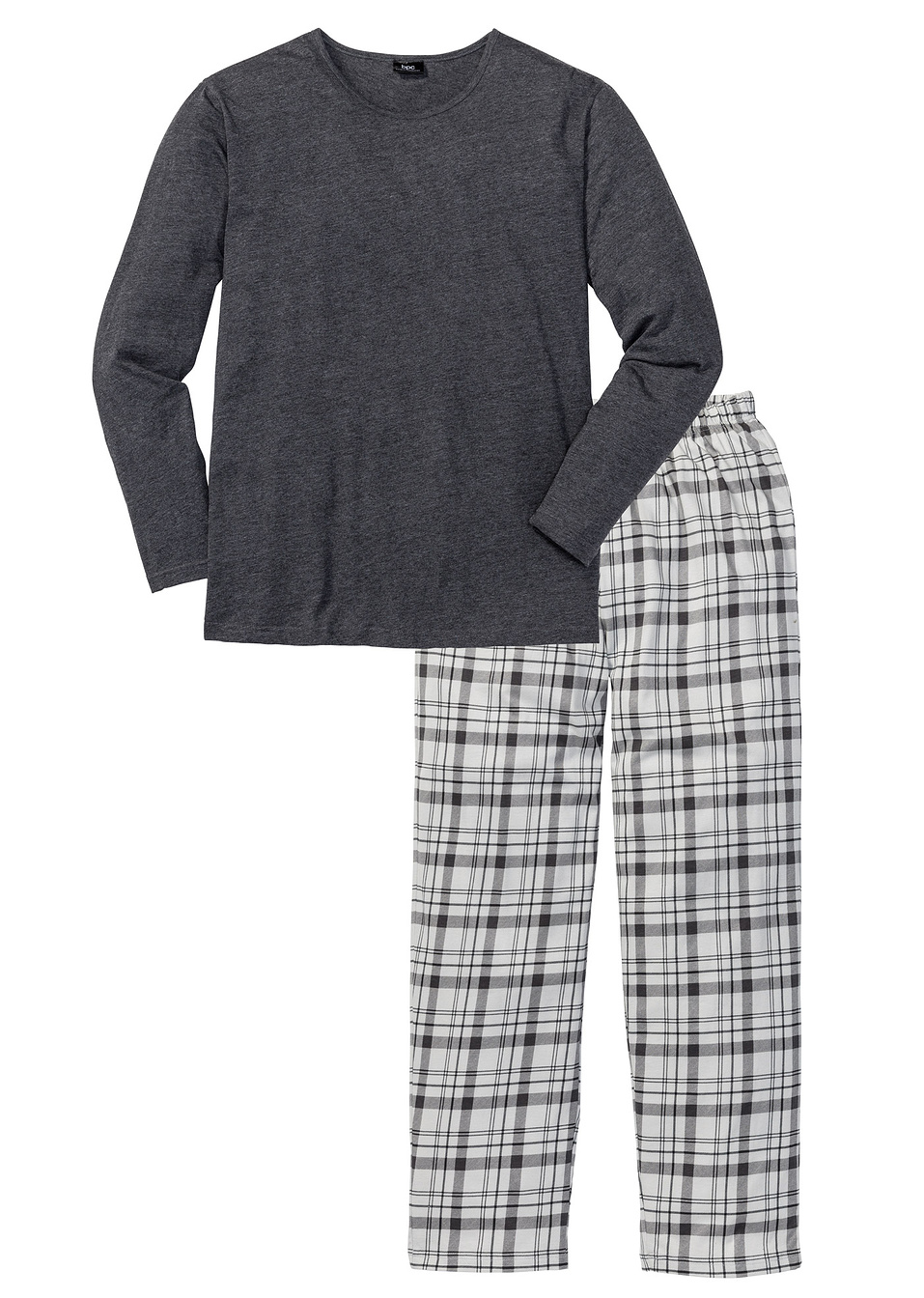 Пижама-Антрацит меланж каре-bpc bonprix collection