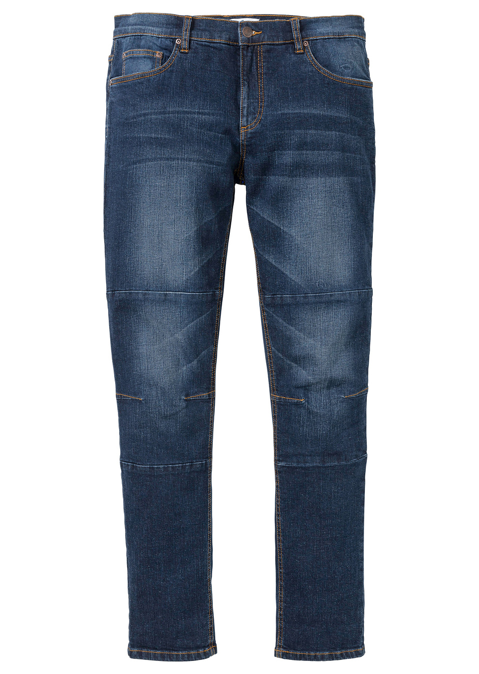Ελαστικό τζιν regular fit tapered σε γραμμή comfort-Μπλε σκούρο denim-John Baner JEANSWEAR