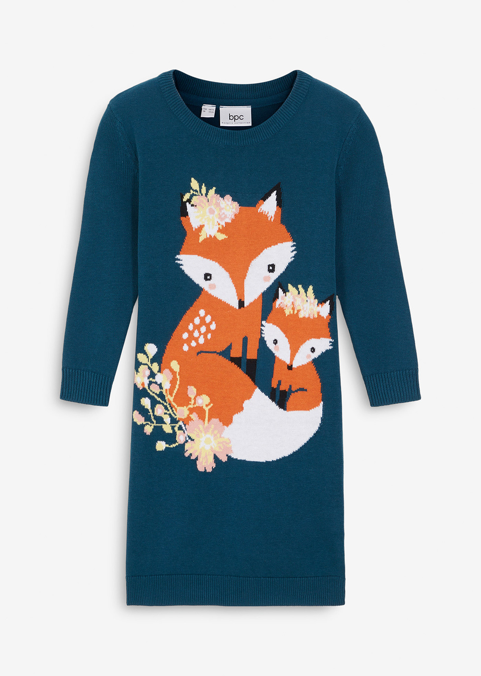 Πλεκτό φόρεμα-Πετρόλ σκούρο-bpc bonprix collection