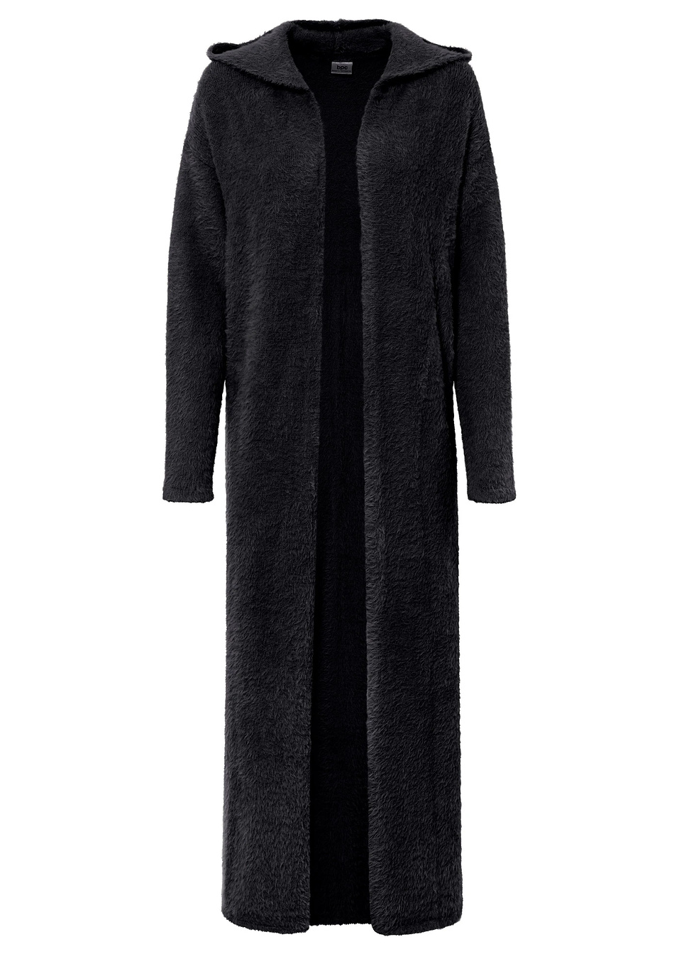 Μακριά ζακέτα από γούνινο νήμα-Μαύρο-bpc bonprix collection