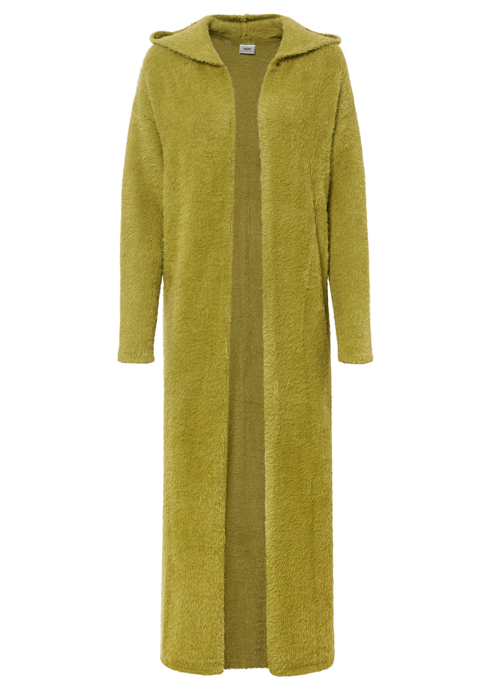 Μακριά ζακέτα από γούνινο νήμα-Πράσινο λαδί-bpc bonprix collection