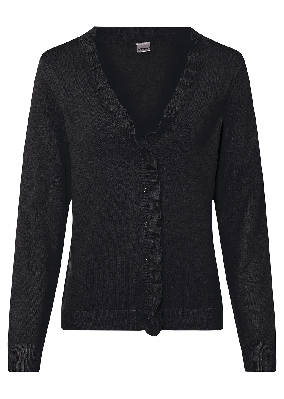 Ζακέτα με ντεκολτέ V-Μαύρο-BODYFLIRT