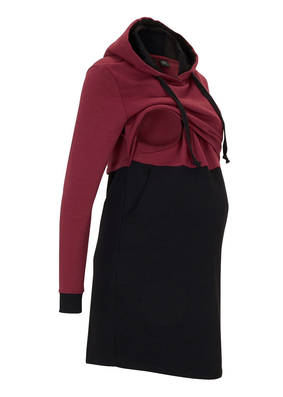 Φόρεμα εγκυμοσύνης και θηλασμού-Μαύρο/Πορφυρό-bpc bonprix collection