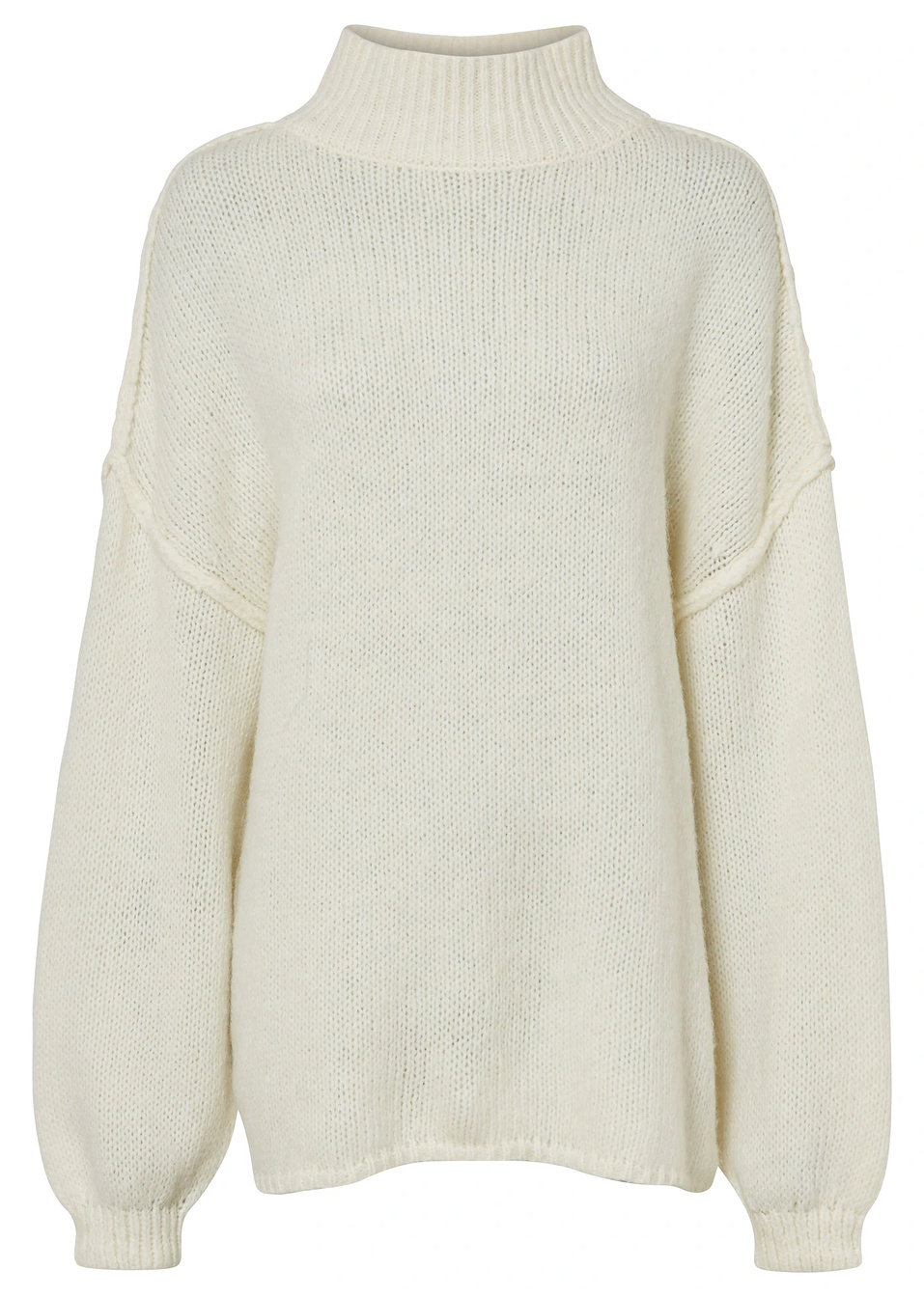 Πουλόβερ με ανακυκλωμένο πολυέστερ-Λευκό κρεμ-BODYFLIRT