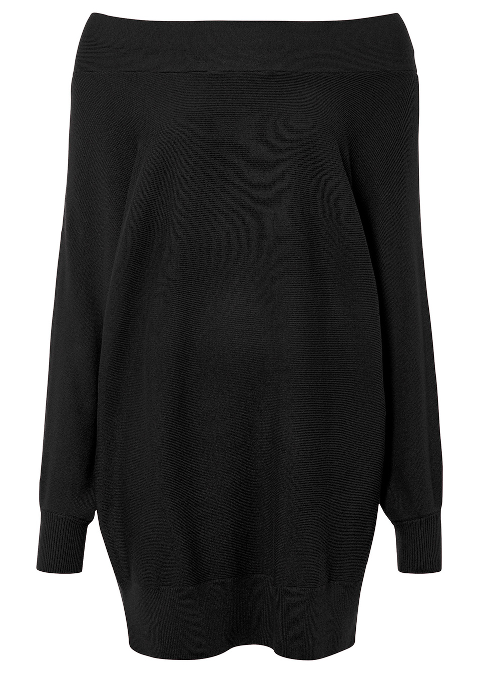 Πουλόβερ με ακάλυπτους ώμους-Μαύρο-BODYFLIRT