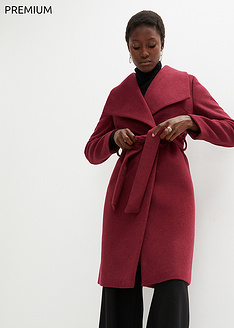 Παλτό από μεικτό μαλλί με ζώνη στη μέση-bpc selection premium