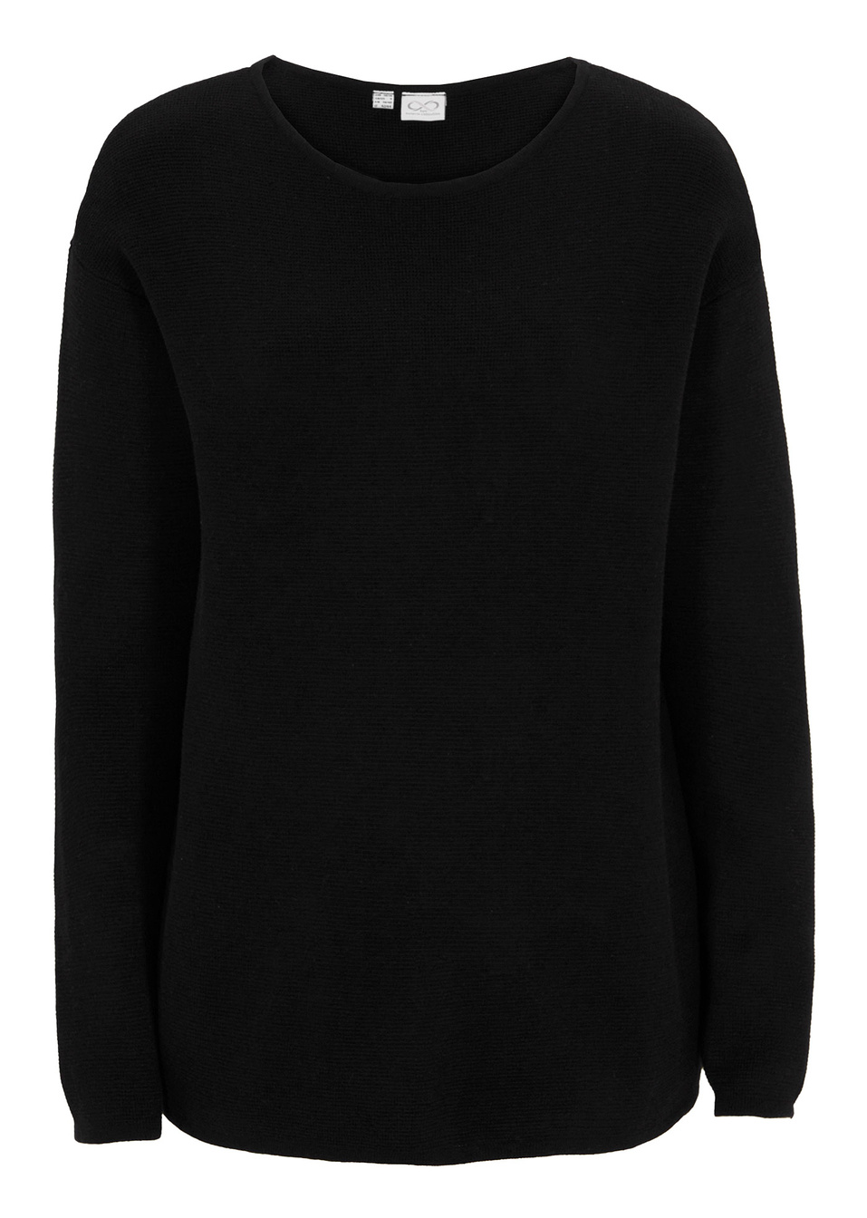 Πουλόβερ ριμπ Premium basic με στρογγυλή λαιμόκοψη-Μαύρο-bpc bonprix collection
