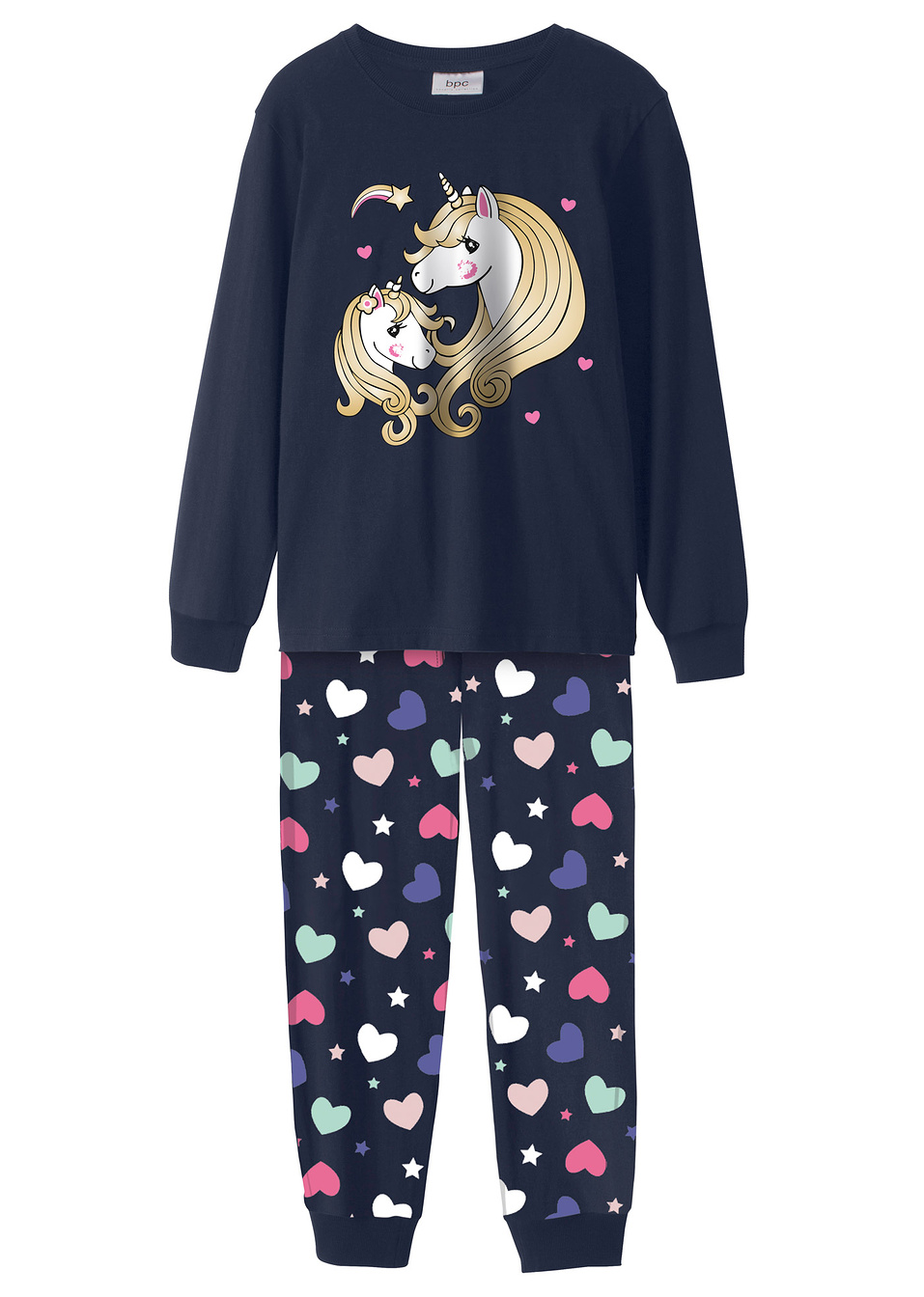 Πιτζάμα-Μπλε σκούρο εμπριμέ-bpc bonprix collection