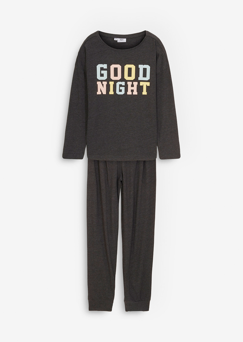Βαμβακερή πιτζάμα-Ανθρακί μελανζέ-bpc bonprix collection