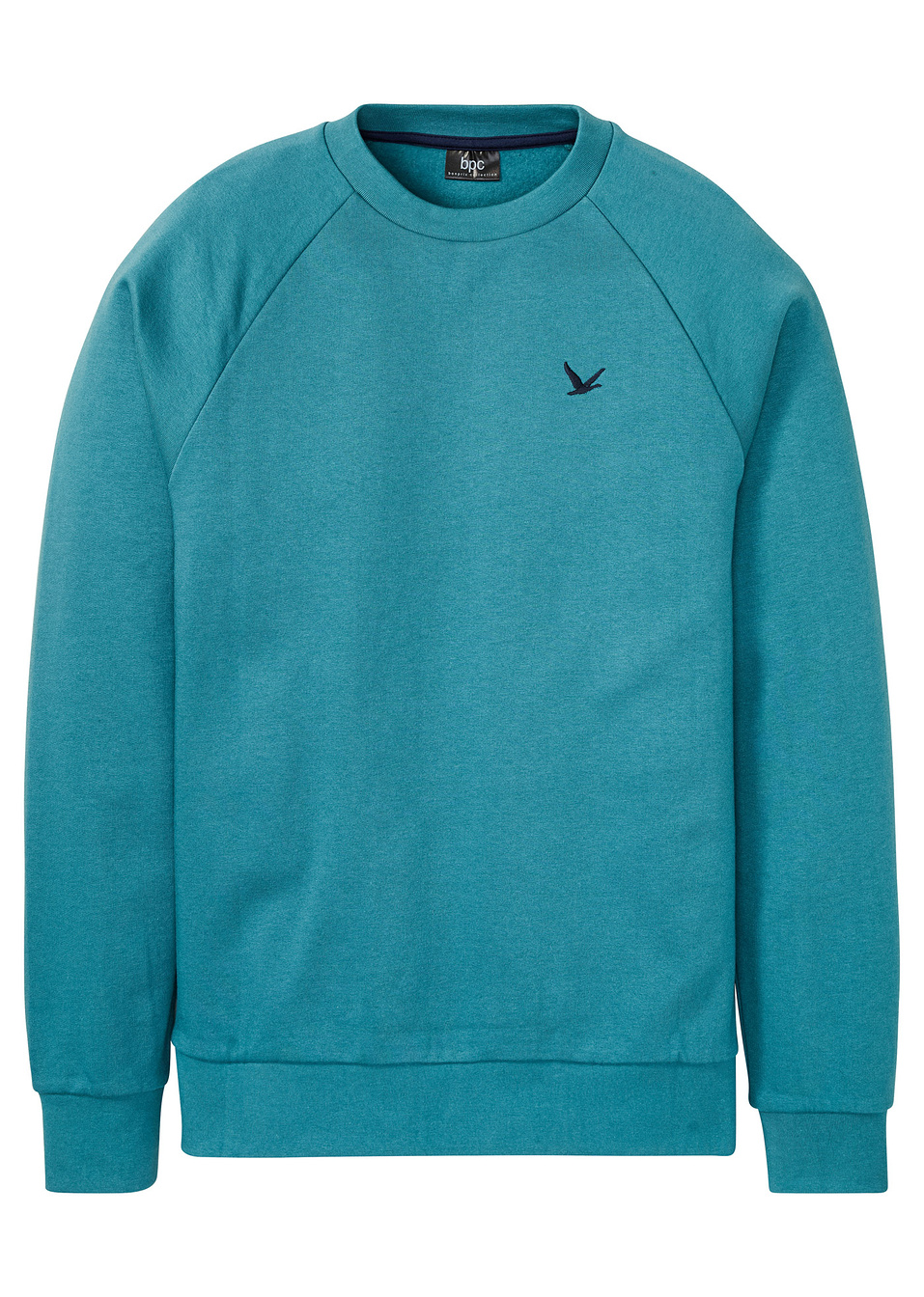 Φούτερ με ανακυκλωμένο πολυέστερ και μανίκια ρεγκλάν-Πετρόλ-bpc bonprix collection