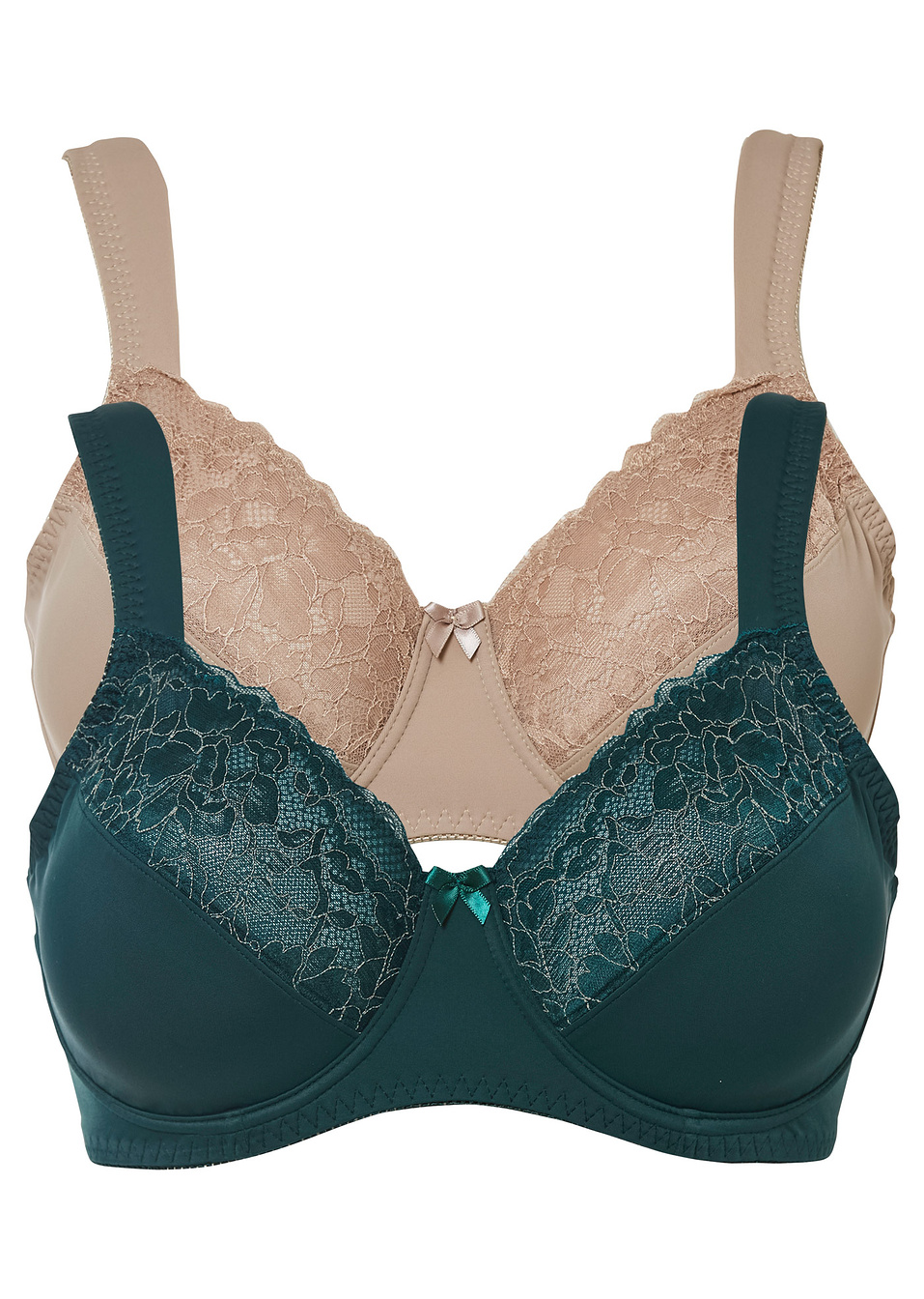 Σουτιέν minimizer με μπανέλα και ανακυκλωμένο πολυαμίδιο-Πράσινο σκούρο + Της πέτρας φυσικό-bpc selection