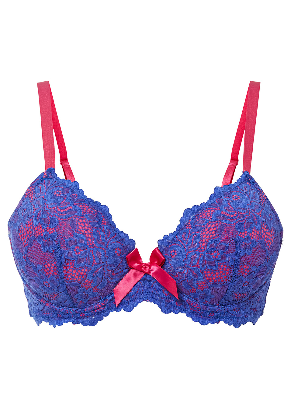 Σουτιέν με σταθερές κουπ, μπανέλα και ανακυκλωμένο πολυαμίδιο-Οινοπνευματί/Σικλαμέν-BODYFLIRT