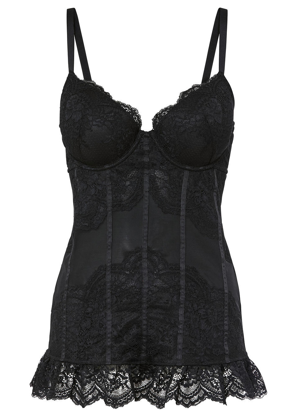 Φανελάκι με ενσωματωμένο σουτιέν-Μαύρο-BODYFLIRT