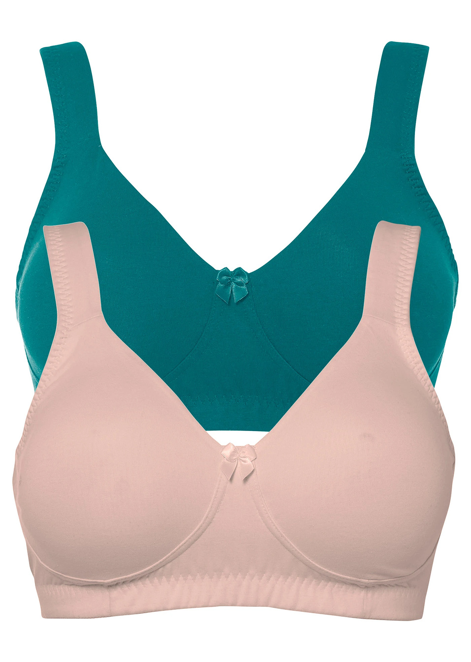 Σουτιέν minimizer χωρίς μπανέλα με βιολογικό βαμβάκι-Πετρόλ + Μπεζ-bpc bonprix collection