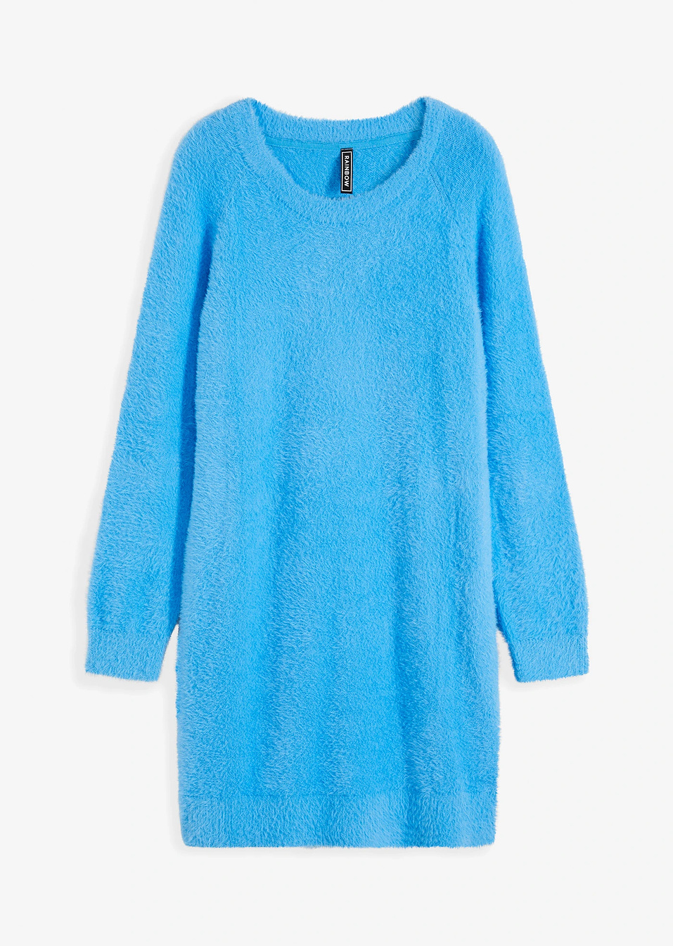 Πλεκτό φόρεμα-Μπλε-RAINBOW