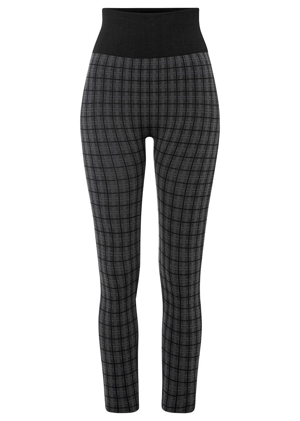 Ισοθερμικό κολάν χωρίς ραφές με μαλακό εσωτερικό-Μαύρο καρό-bpc bonprix collection