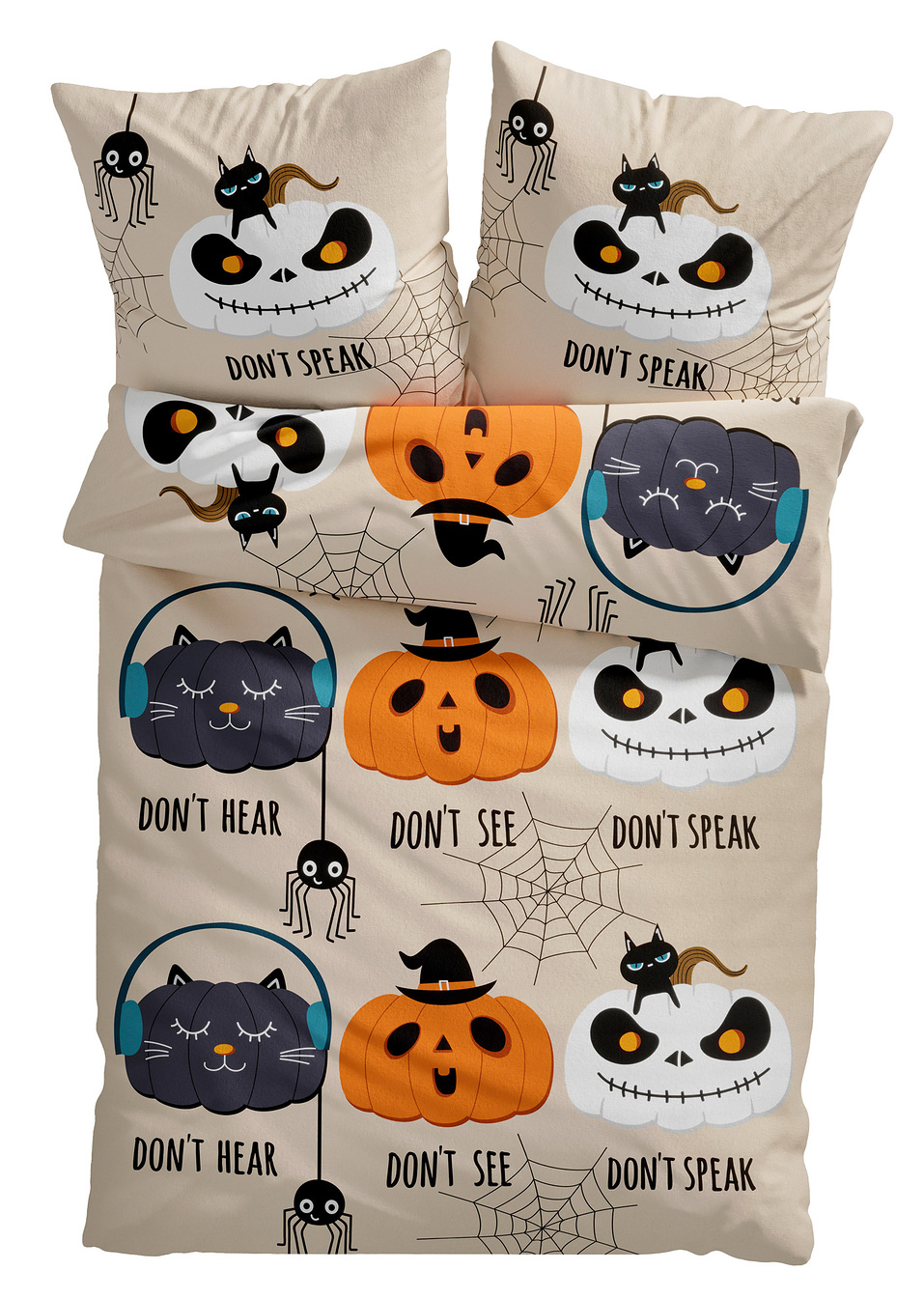 Спално бельо с мотив тикви-Бежово-bpc living bonprix collection