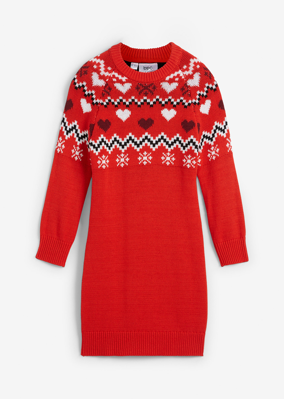 Πλεκτό φόρεμα-Φραουλί-bpc bonprix collection