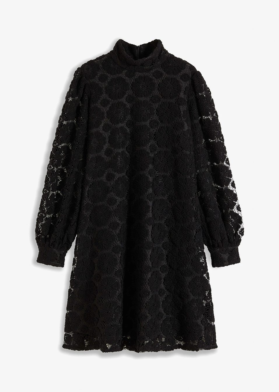 Δαντελένιο φόρεμα-Μαύρο-RAINBOW