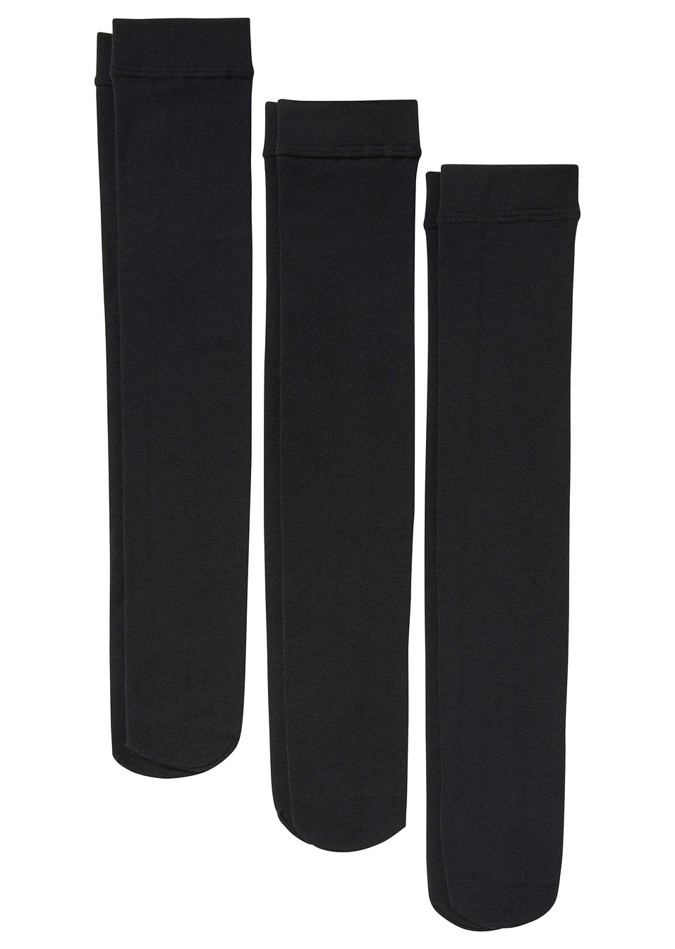 Ψηλές ισοθερμικές κάλτσες (συσκευασία 3 ζευγαριών) 120 den με εσωτερικό από φλις-Μαύρο-bpc bonprix collection