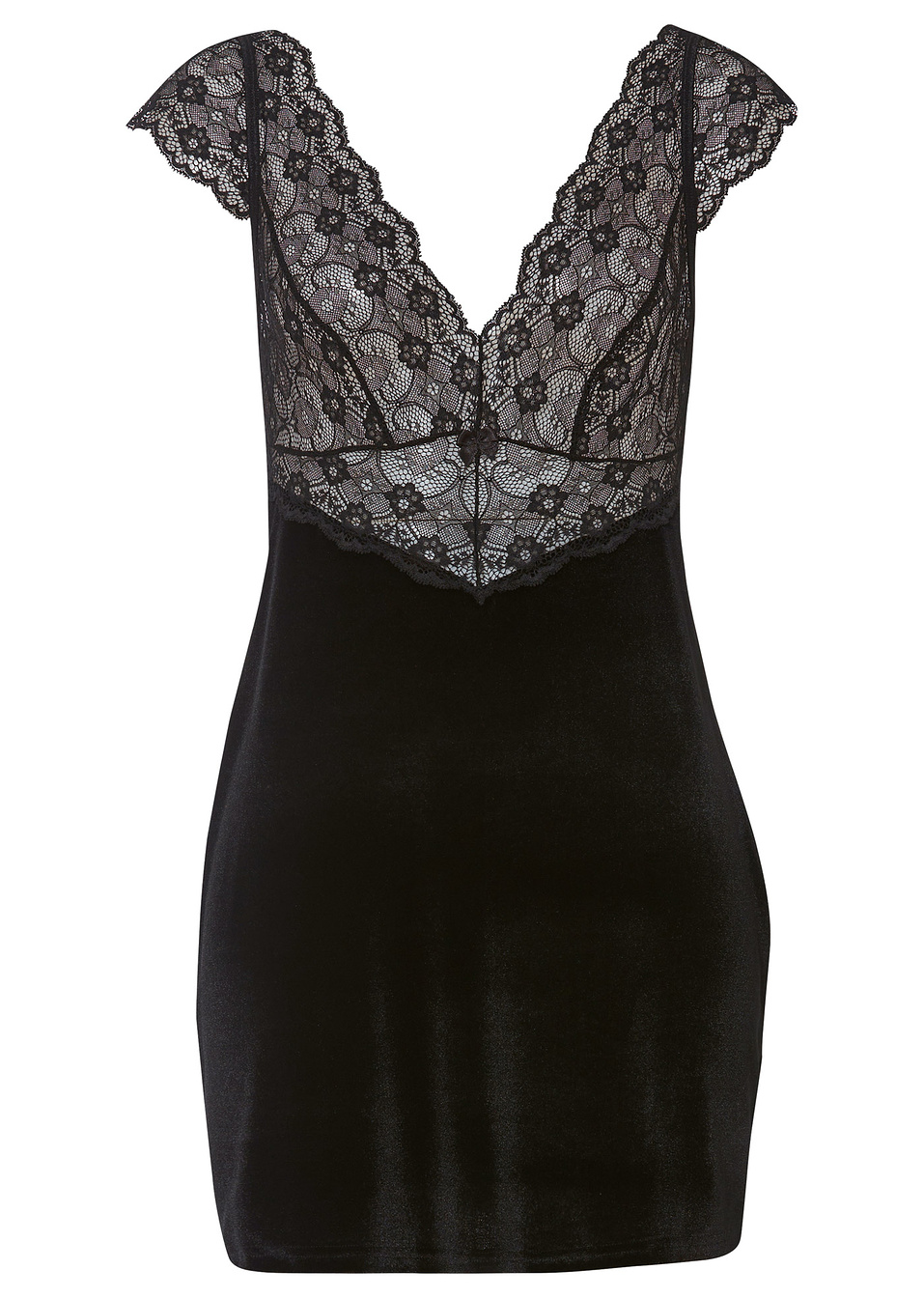 Βελούδινο φόρεμα-Μαύρο-Venus