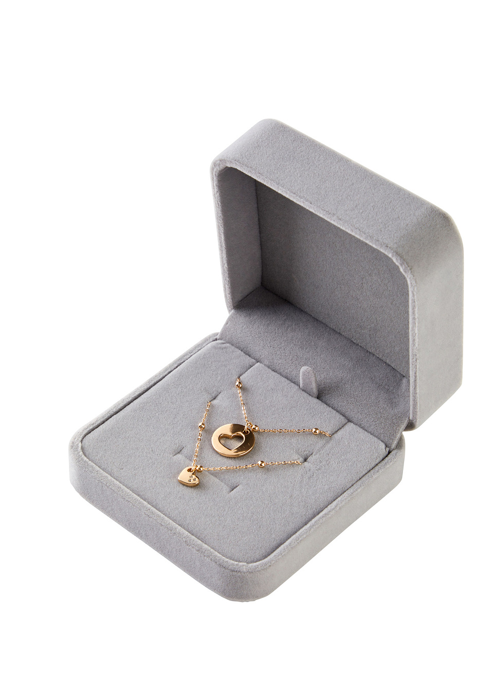 Колие (комплект от 2 части) с циркони-Позлатено-bpc bonprix collection