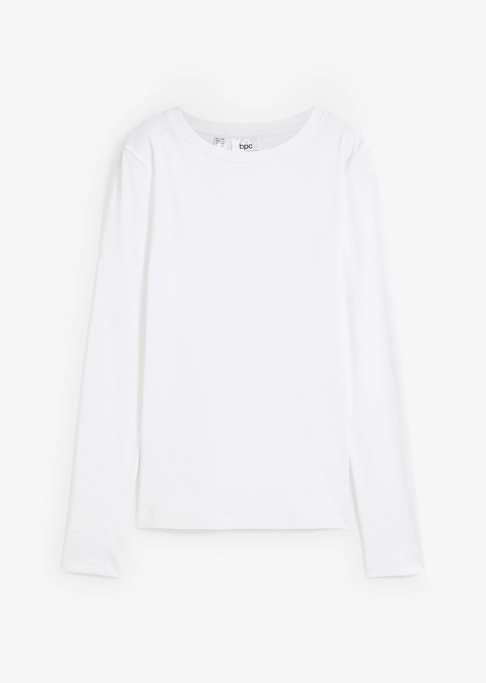 Μακρυμάνικη μπλούζα από βιολογικό βαμβάκι-Λευκό-bpc bonprix collection