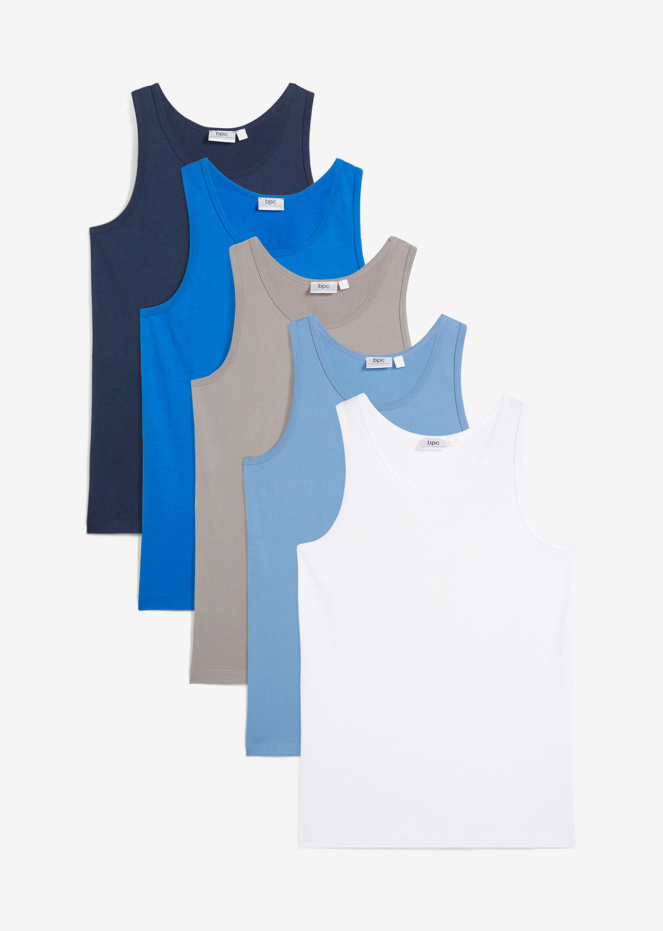 Потник (опаковка с 5 бр.)-Тъмно синьо/Лазурно синьо/Синьо/Сиво/Бяло-bpc bonprix collection